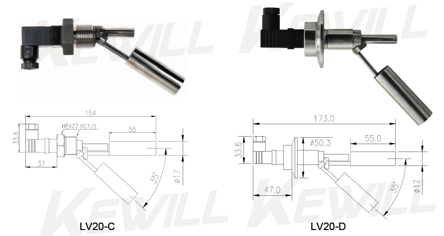 LV20系列側裝式液位開關